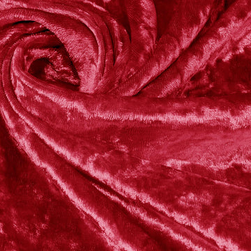 2 Yard 63" Wide Red Stretch Crushed Velvet Fabric