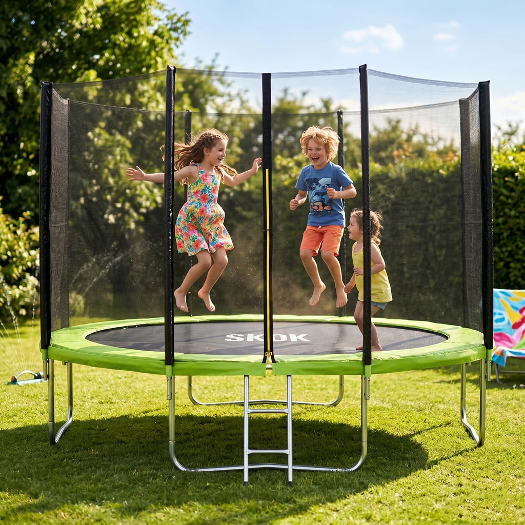 Trampoline for Kids,400LBS Outdoor Trampoline with Net-ASTM Approved Trampoline for Children and Adults