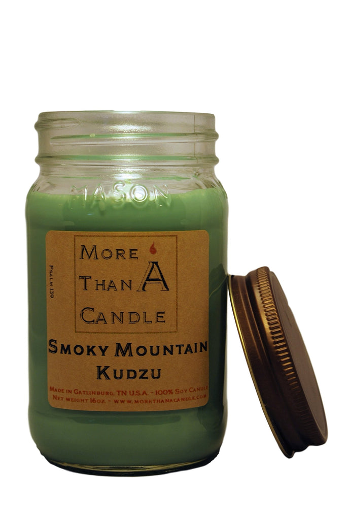 16 oz Mason Jar Soy Candle - Made in the USA Smoky Mountain Kudzu
