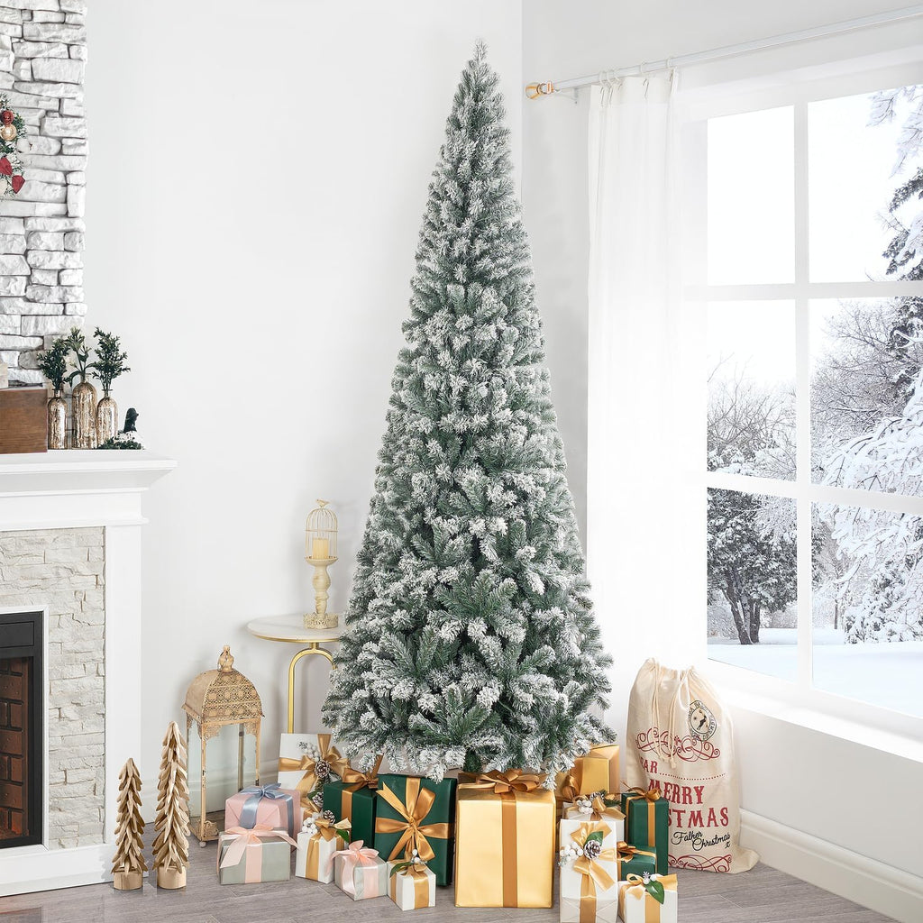 Salzburg Frosted Prelit Slim Artificial Christmas Tree