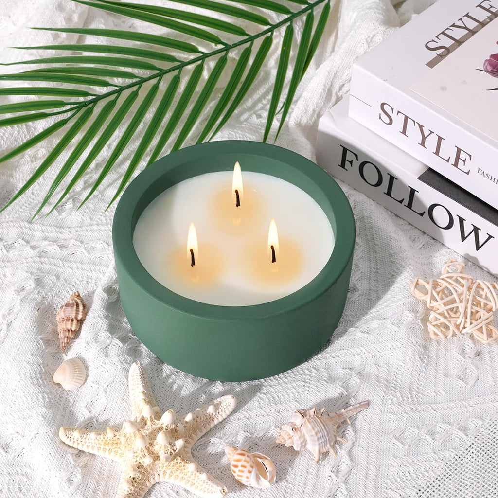 20oz Large Scented Candle - Lemongrass & Bergamot, 3 Wick Home Scented Candle for Women and Men, Non Toxic Soy - Set of 20