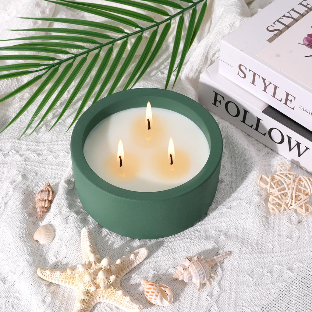 Citrus Mint Scented Candle Scented, Non Toxic Soy Candle for Women & Men, Matte Ceramic Jar Perfect Luxury Home