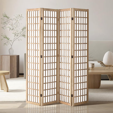 Room Divider, 4 Panel Japanese Room Divider, Folding Privacy Screen Indoor, Portable Partition Dividers and