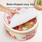 Ramen Noodle Dog & Cat Bed,Keep Warm and Super Soft Creative Pet Nest for Indoor Cats,Removable Washable Cushion for