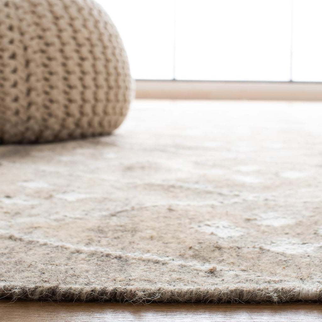 Natural Kilim Collection Accent Rug - 4' x 6', Natural & Ivory, Handmade Moroccan Boho Tribal Wool & Viscose, Ideal