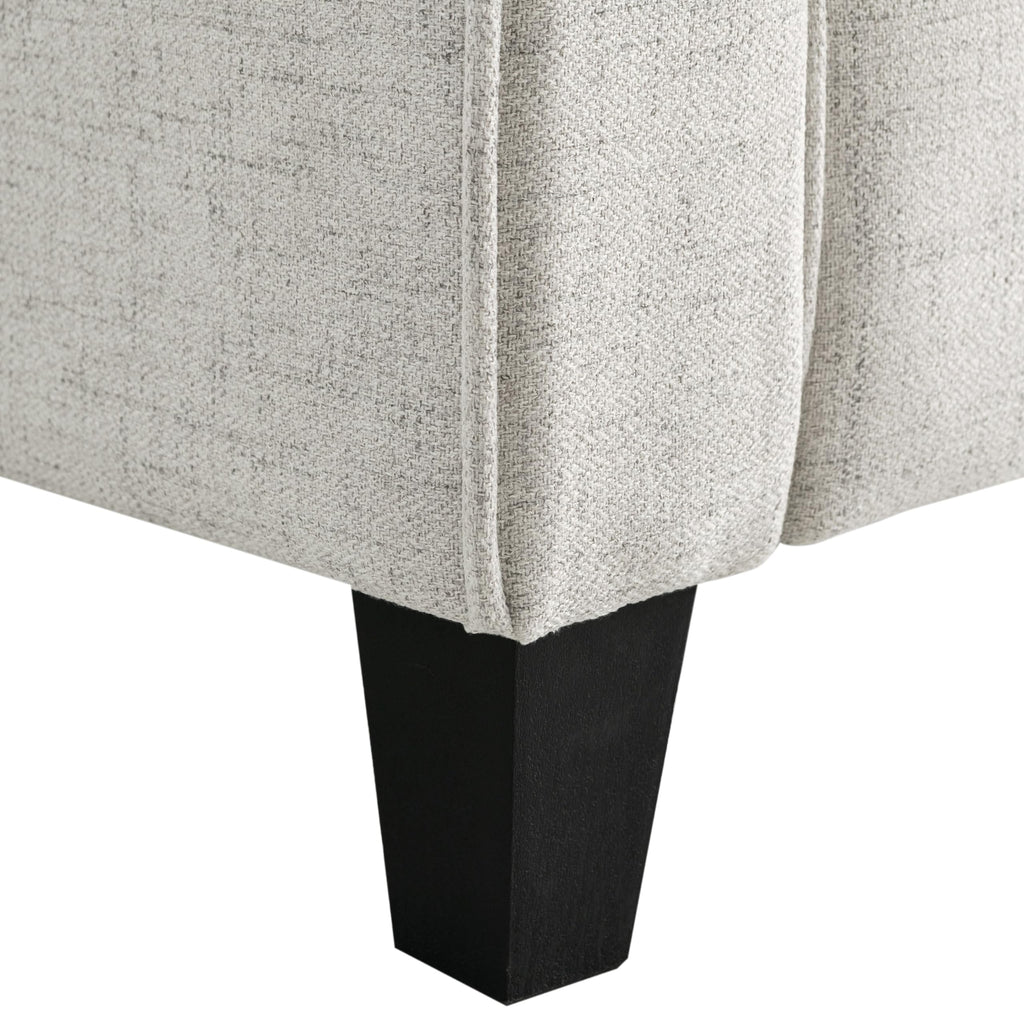 Harrington 57.9" Loveseat, Transitional Modern, Pocket Coil Comfort, Easy Assembly, Woven Fabric, Beige