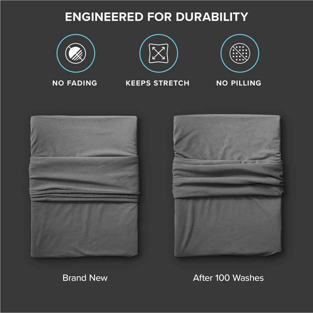Cooling Performance Jersey Knit Stretch Sheet Set (, Grey)