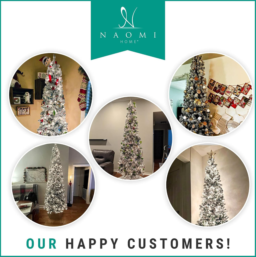 Salzburg Frosted Prelit Slim Artificial Christmas Tree