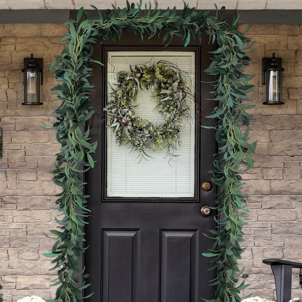 Artificial Leaf Vine Garland Olive Green Vine, 10 Ft - Set of 2