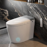 Smart Bidet Toilet with Pump-Assisted Dual Flush, Foam System, Foot Sensor Operation, 12-Inch Rough-In, Heated Seat, Warm Water, Air Dryer, LED Display, Night Light