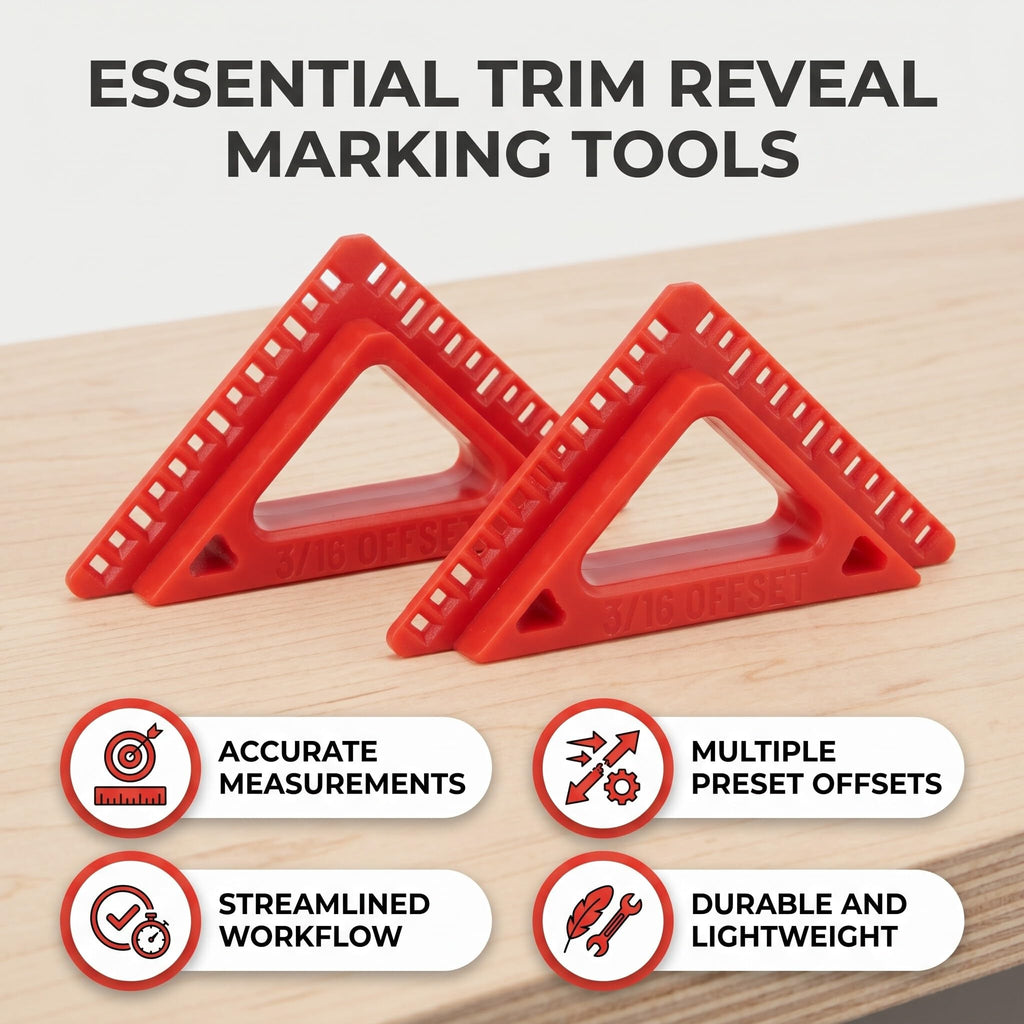 Door Window Casing Reveal Tools, 2PCS 3/16 Inch 1/4 Inch Plastic