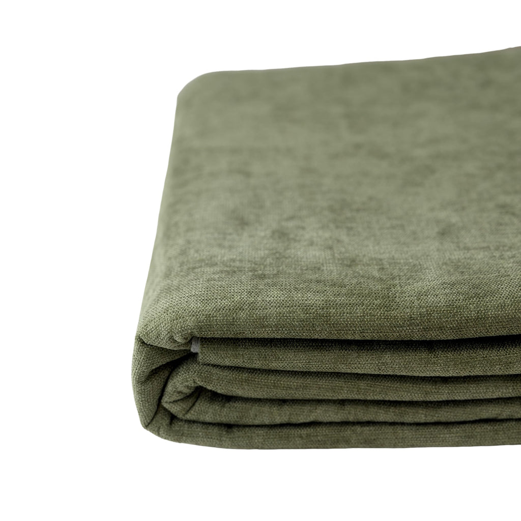 Premium Upholstery Chenille Fabric by the Yard - Thick & Soft Textured Fabric for Chairs, Sofa & Home Decor (Olive