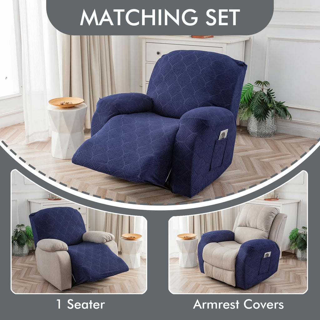 Waterproof Recliner Chair Cover Stretch Sofa Slipcover 1 Seater-XL