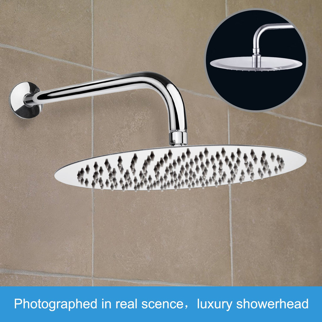Rain Shower Head, Ultra-Thin Design-Pressure Boosting, Awesome Some Experience, High Flow Stainless Steel Rainfall