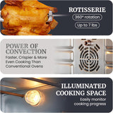 ETO4510B# French Door 47.5Qt, 18-Slice Convection Oven 4-Control Knobs, Bake Broil Toast Rotisserie Keep Warm