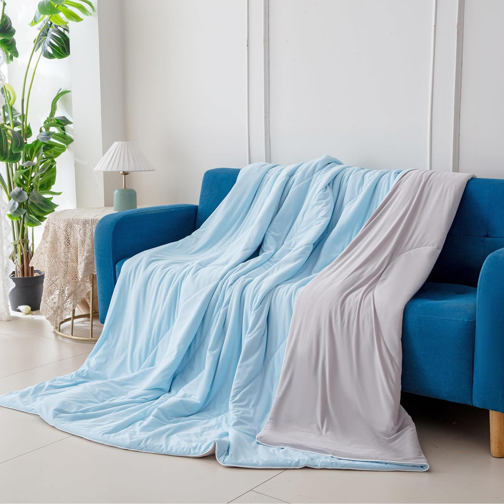 Cooling Comforter Queen Size - Cooling Blankets for Hot Sleepers | Lightweight Comforter for Night Sweats