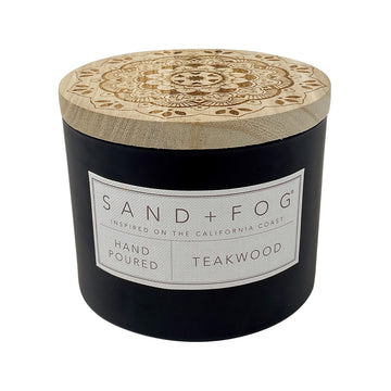 Scented Candle - Teakwood - Additional Scents and Sizes - 100% Cotton Lead-Free Wick - Luxury Air Freshening Jar