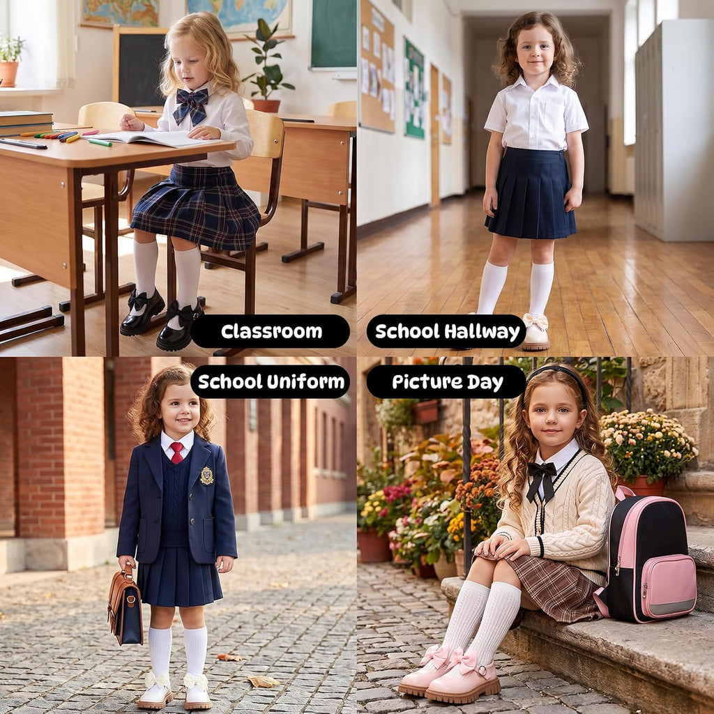 Girls School Shoes, Bow Mary Jane Dress Shoes
