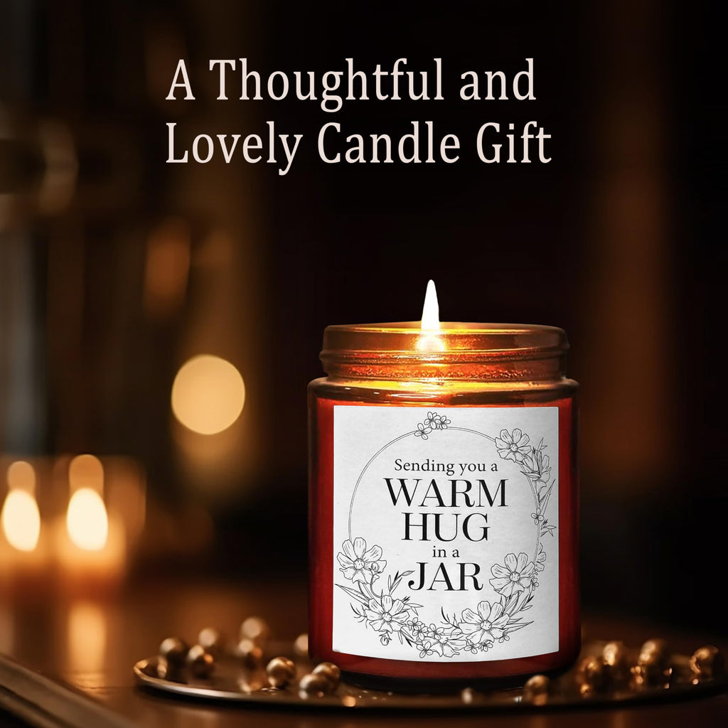Sending Hug Gifts for Women Men - Warm Hug Candle - Relaxation Get Well Sympathy Gift Anxiety Stress Relief - Gift
