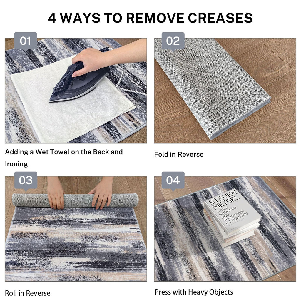 Abstract Washable Runners 2.6x10 Runner Rug Non Slip