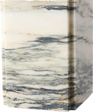 Mackenzie Cream/White Marble Square 25-inch Table Lamp Living Room Home Office Desk Nightstand (LED Bulb Included)