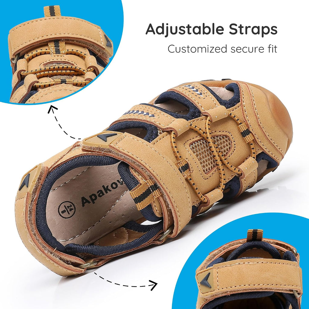 Kids Boys Girls Soft Sole Close Toe Sport Beach Water Sandals