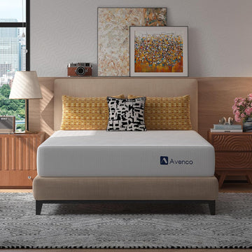 12 Inch Queen Size Gel Memory Foam Mattress, Cooling Breathable Open-Cell Foam, Pressure Relief Support, Removable