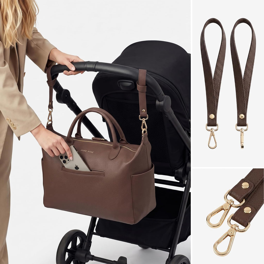 Vegan Leather Diaper Bag Tote