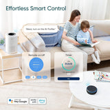 Air Purifier for Home Bedroom Dorm Room, Smart & Voice Control, AHAM VERIFIDE, 3-in-1 Filter With HE
