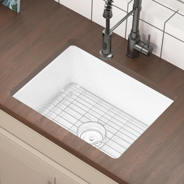 24 x 19 Inch Small Kitchen Sink Undermount or Drop In Fireclay Sink
