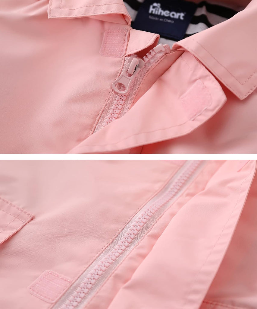Boys Girls Waterproof Hooded Jackets Cotton Lined Rain Jackets