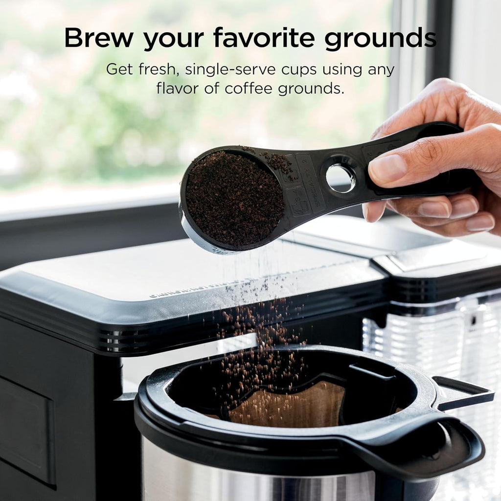 Coffee Maker, 10-Cup Carafe, Fold-Away Frother, Black, CM401 | Permanent Filter & Removable, Dishwasher Safe