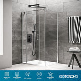 Rainfall Bathroom Shower System Rain Shower Head and Handle Set Wall Mounted Shower Complete Combo Solid Brass