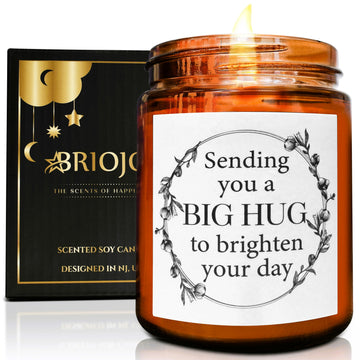 Relaxing Gifts for Women - Sending You a Big Hug Candle for Bestie Sister Mom Girlfriend - Sympathy Get Well Soon
