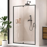 Pivot Shower Door, 44-48" W x 72" H Semi-Frameless Pivot Swing Glass Shower Door