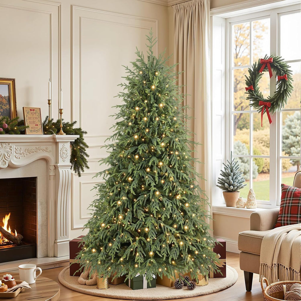 6ft Prelit Artificial Norfolk Pine Christmas Tree Color Lights