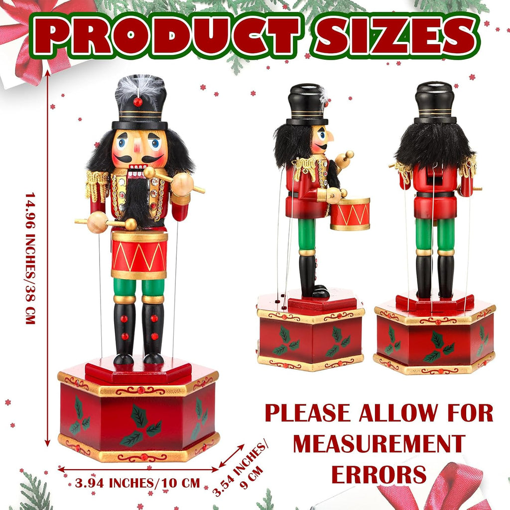 Nutcracker Music Box Wooden Nutcracker Soldier Toy, Cool Style