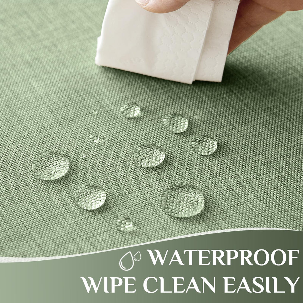 Large Tablecloths Rectangular 120 x 60 inch Linen Textured Table Cloth Outdoor Waterproof, Stain and Wrinkle