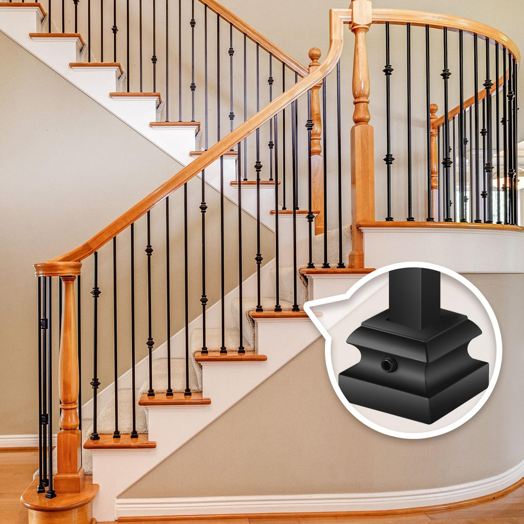 50-Pack Baluster Shoes, Aluminum Flat Shoes with Screws