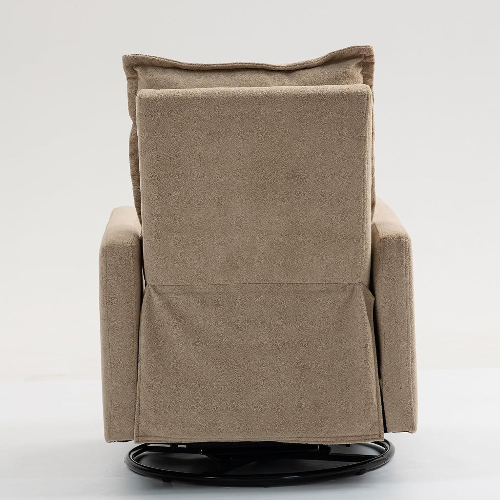 Modern Manual Reclining Chair Glider Rocker Chair with Swivel Bedroom, Manual Lovely Recliner Armchair Boucle
