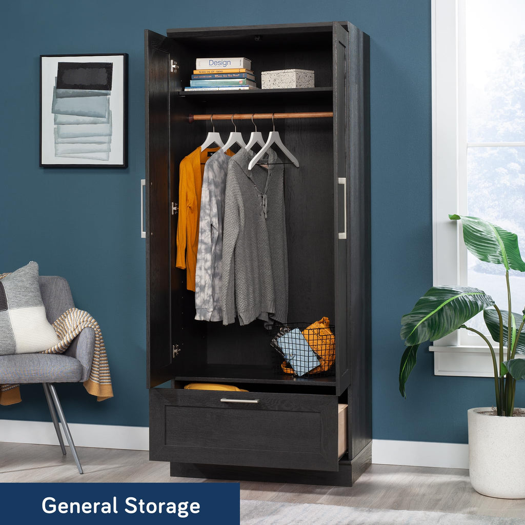 HomePlus Storage Armoire, Raven Oak Finish