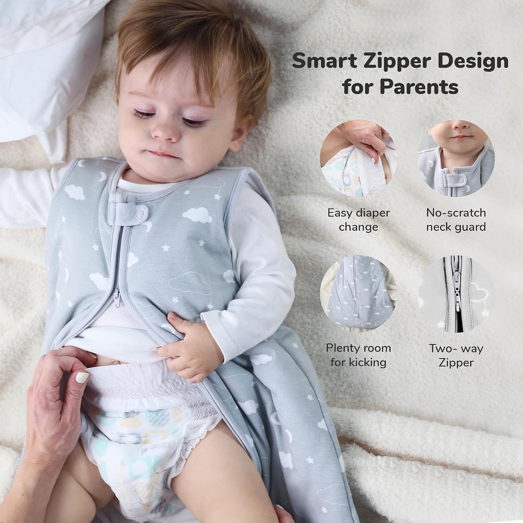 Organic Cotton Baby Wearable Blanket 2.5 TOG Winter Sleep Sack