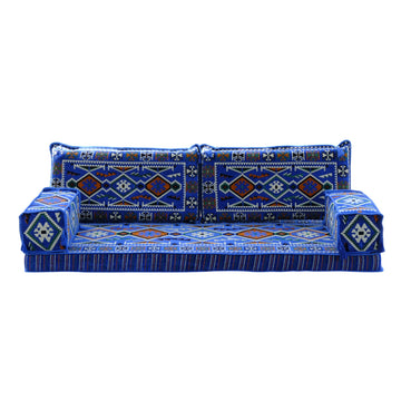 Majlis Sofa - 75x27x4 inch Floor Seating Convertible Guest Mattress Moroccan Traditional Bohemian Furniture Loveseat