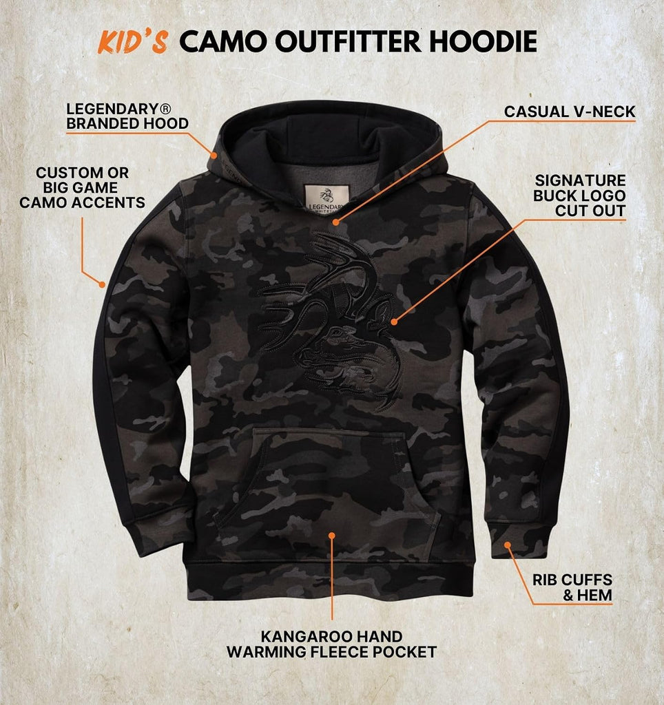 Kids Pullover Hooded Sweatshirt Camo Hoodie