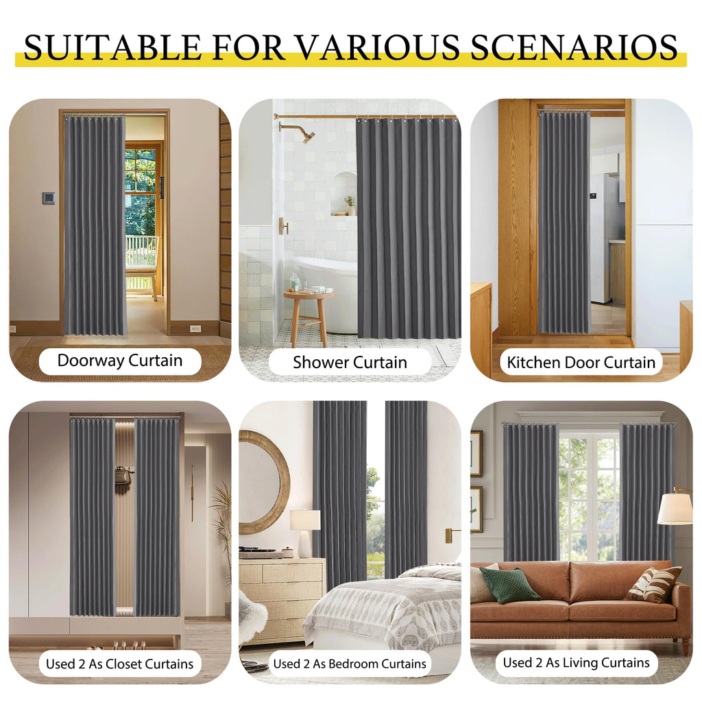 Blackout Curtain Valance for Small Windows, Accordion Style Short Door Curtains for Classroom Privacy, Thermal