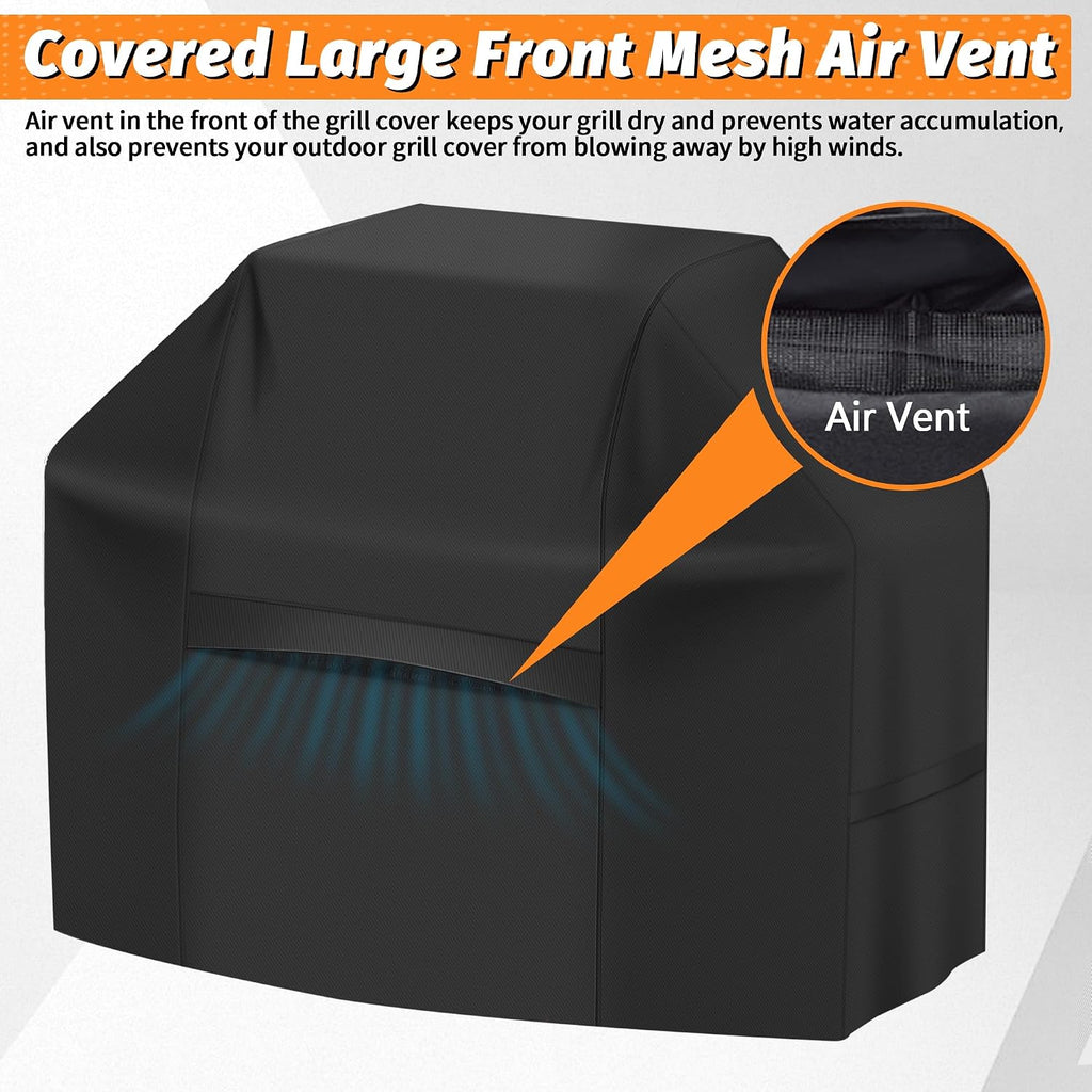 ICOVER Grill Cover 82 Inch, BBQ Grill Cover for Outdoor Grill, 600D Heavy-Duty Waterproof BBQ Cover, Large Barbecue