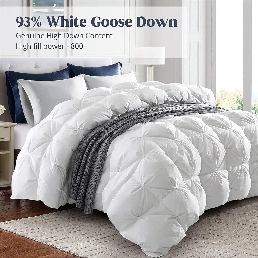 Goose Down Comforter Twin 800 Fill Power, 100% Cotton 93% Goose Down Winter Duvet Insert 700 TC