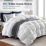 Goose Down Comforter Twin 800 Fill Power, 100% Cotton 93% Goose Down Winter Duvet Insert 700 TC