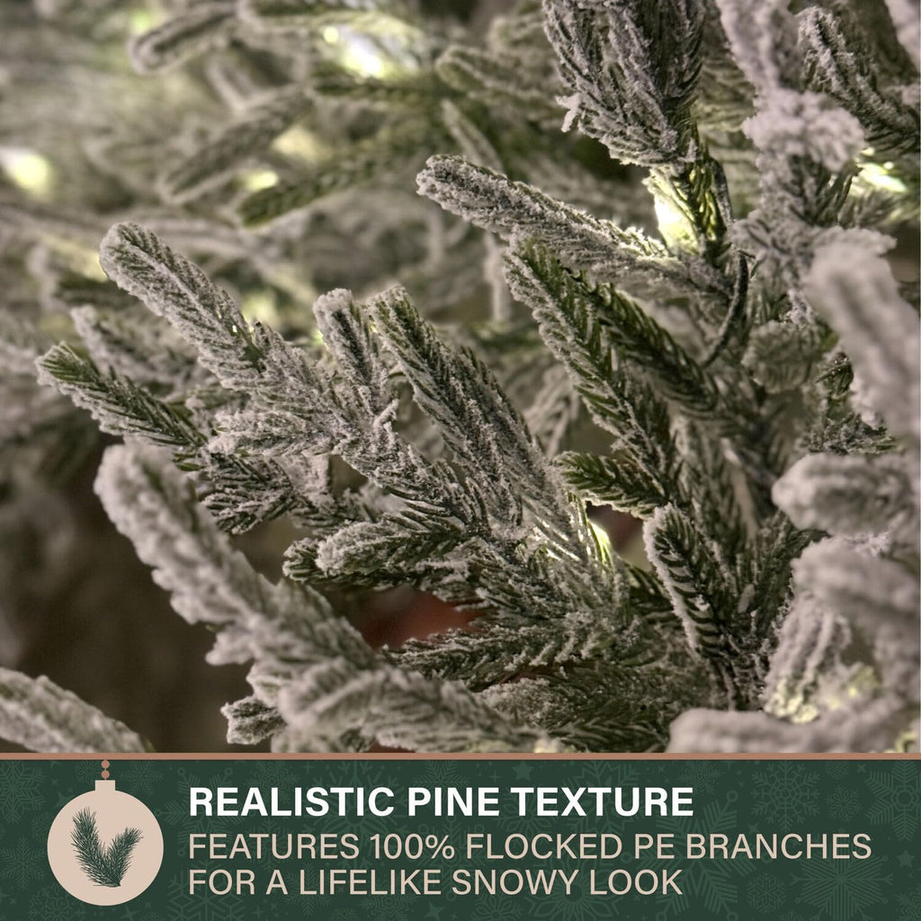 3-Ft Real Feel Artificial Wreath, Light Flocked