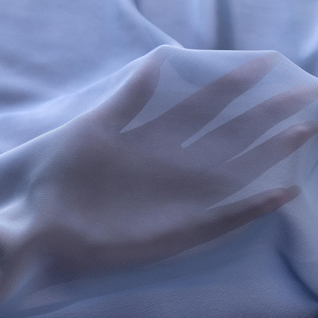 Dusty Blue Chiffon Fabric by The Yard Continuous Sheer Arch Fabric 3 Yards